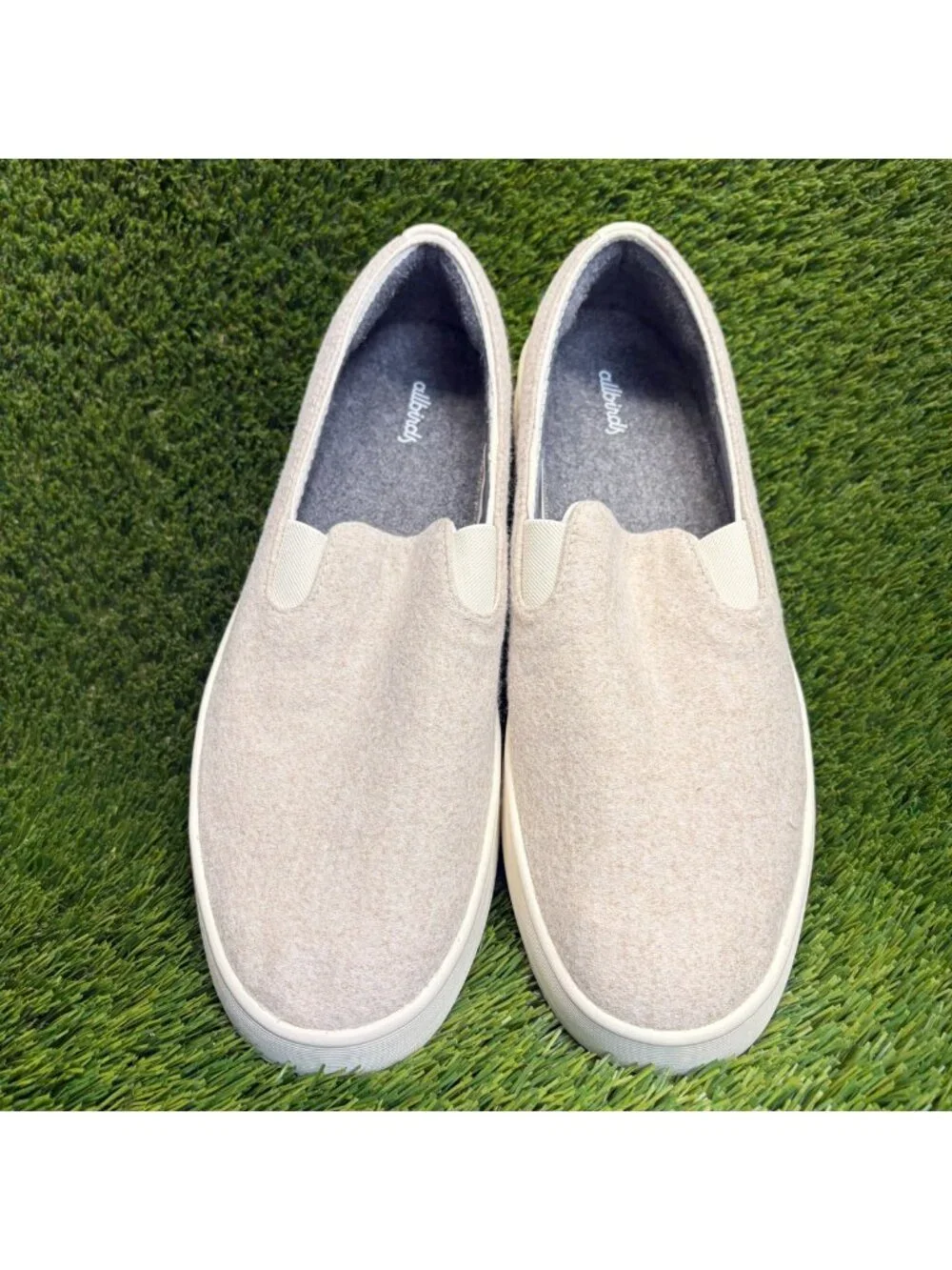 Allbirds Wool Cruiser Slip-On Mens Size 12.5 Beige Cream Casual Walking Shoes
